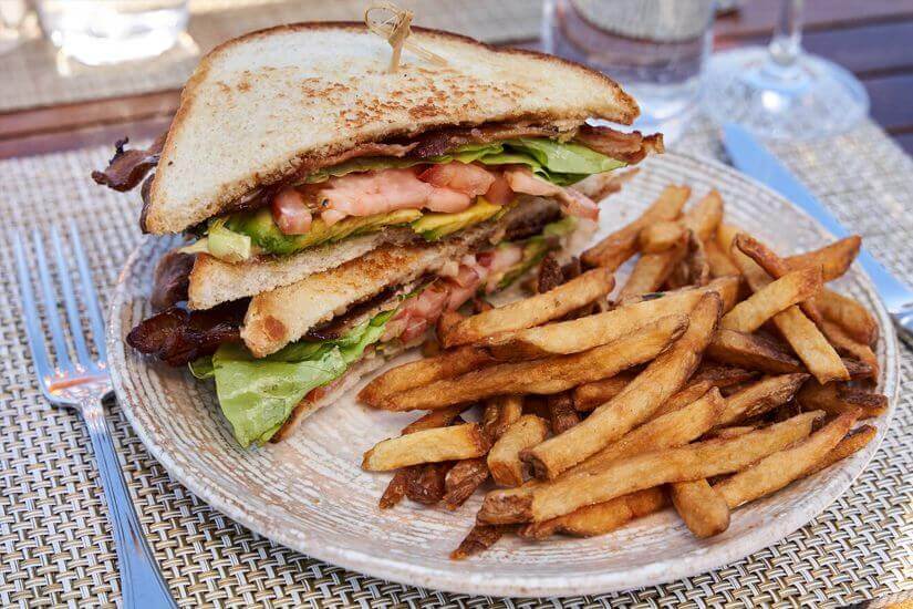 BLT on the deck of a Beach Resort close to Boston, MA